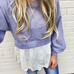 Spool 72 Laced Sweatshirt in Heather Gray